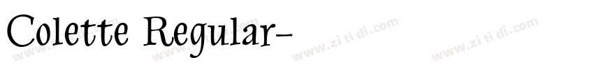 Colette Regular字体转换